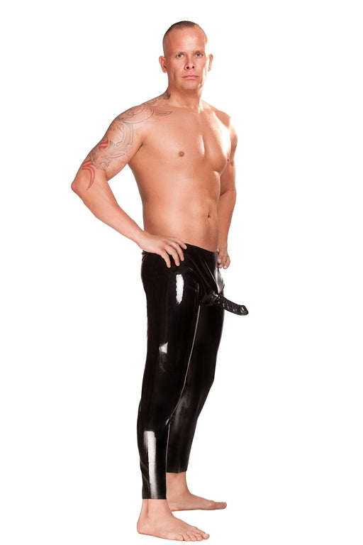 Saxenfelt Latex Leggings with Sleeve - Black Small