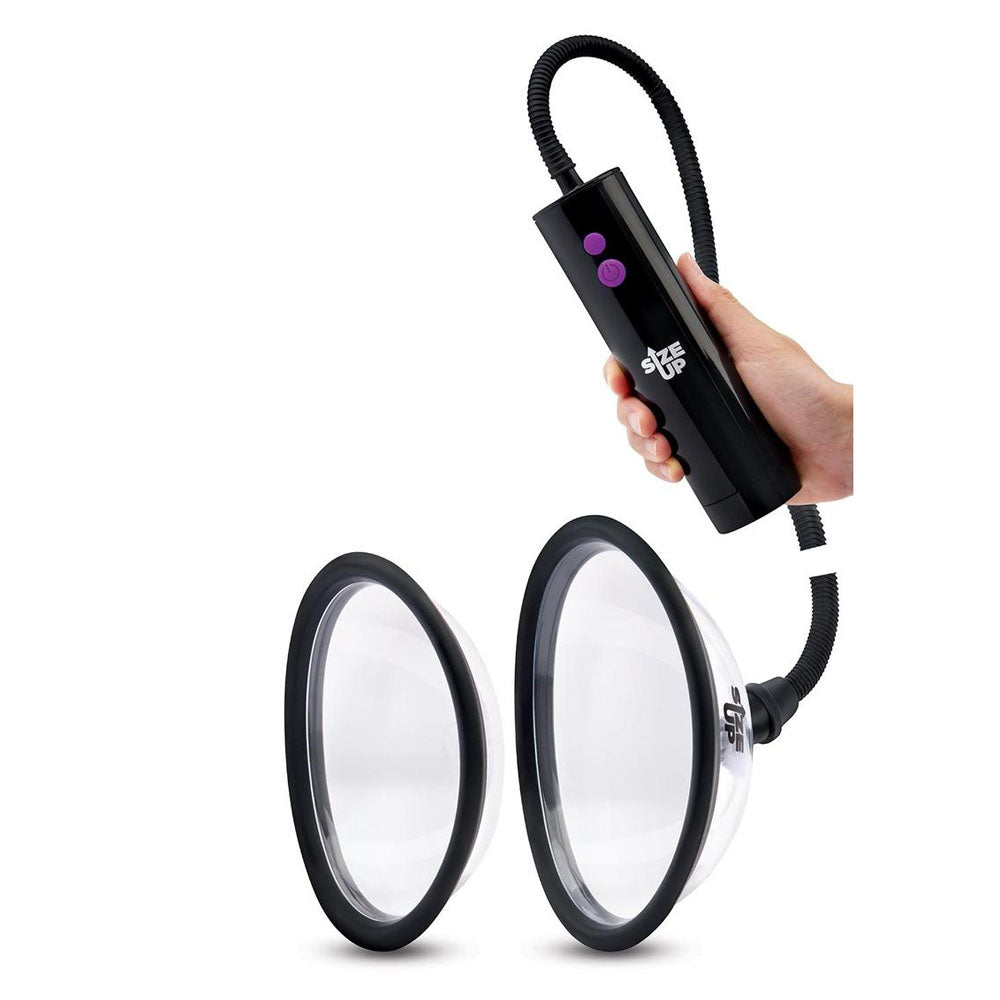 Size Up Rechargeable Power Plumper Pussy Pump -  USB Rechargeable Vagina Pump with Interchangeable Chambers