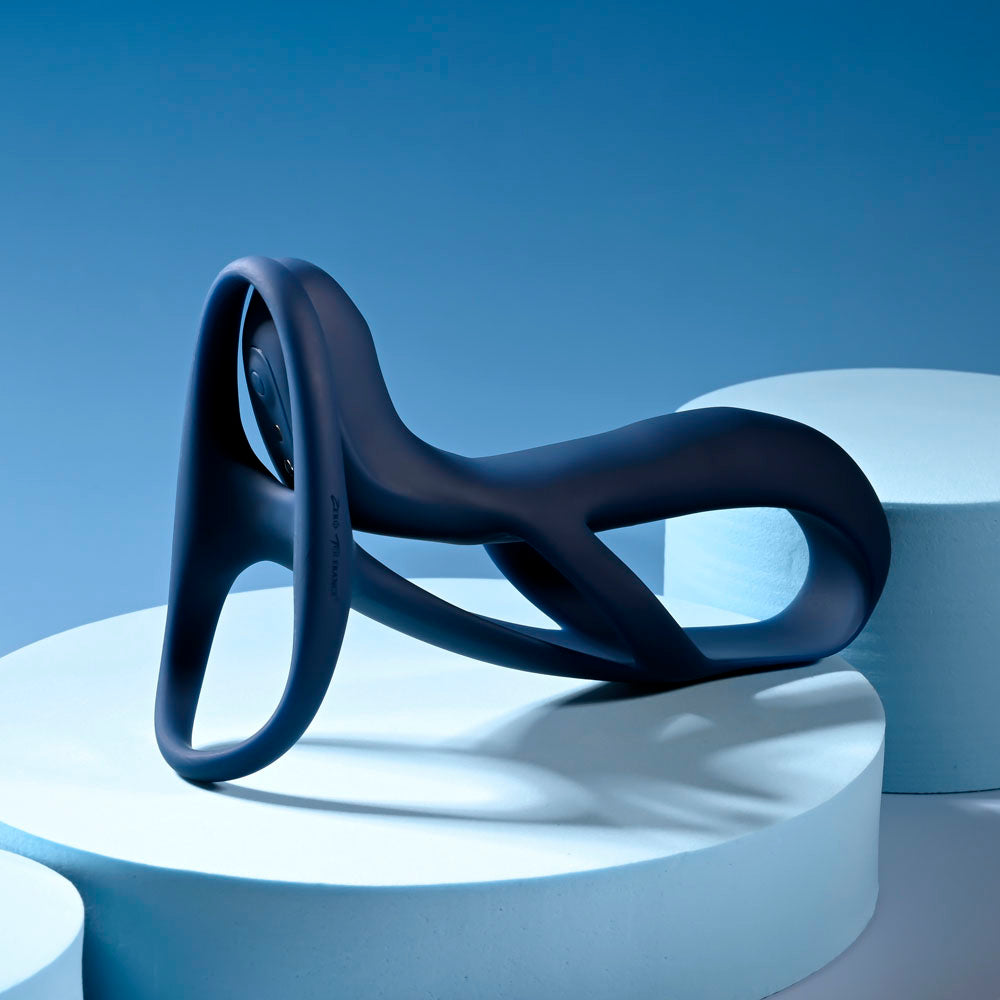 Zero Tolerance BIG TIME - Navy  USB Rechargeable Vibrating Penis Sleeve cock ring with Wireless Remote