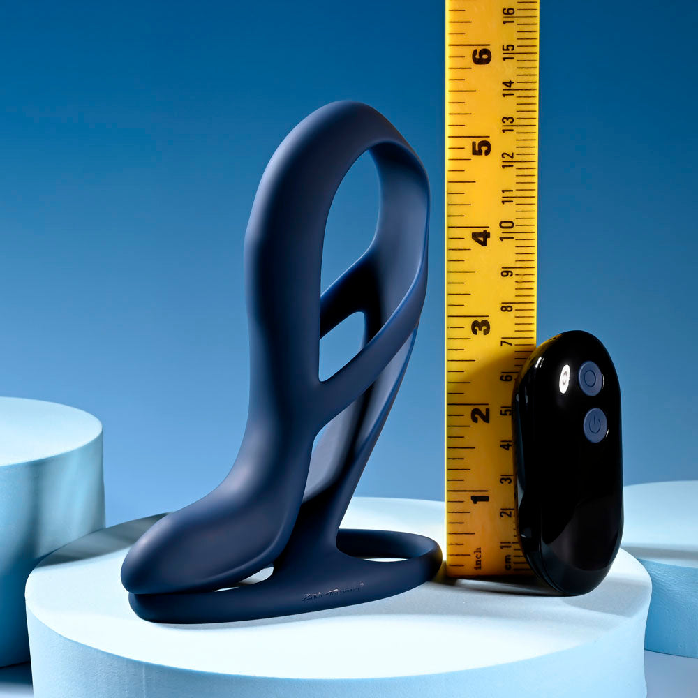 Zero Tolerance BIG TIME - Navy  USB Rechargeable Vibrating Penis Sleeve cock ring with Wireless Remote