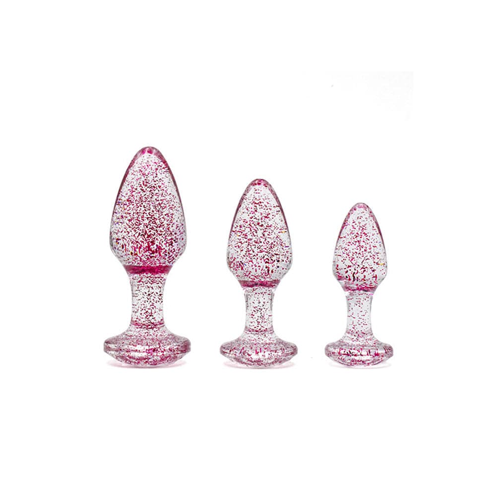 Adam & Eve Glitter Gem 3-Piece Butt Plug Set - Adam & Eve