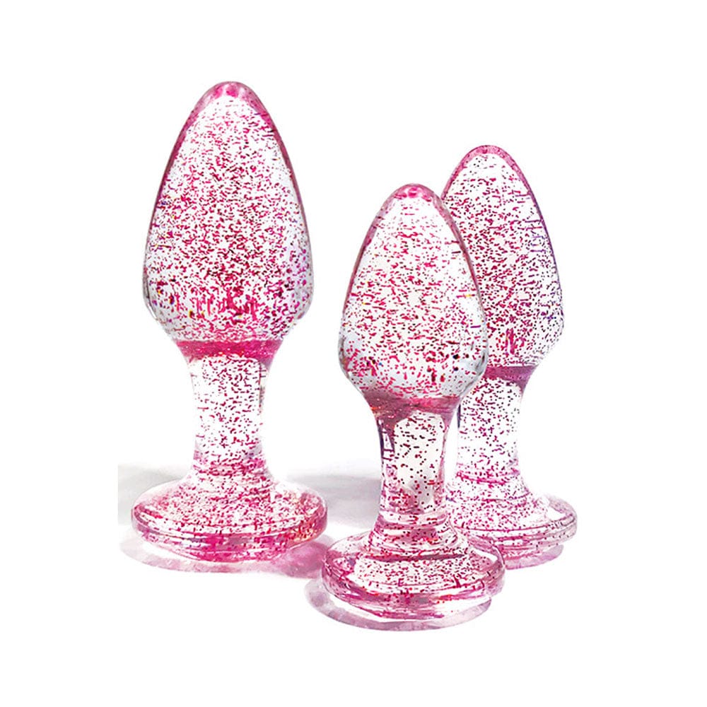 Adam & Eve Glitter Gem 3-Piece Butt Plug Set - Adam & Eve