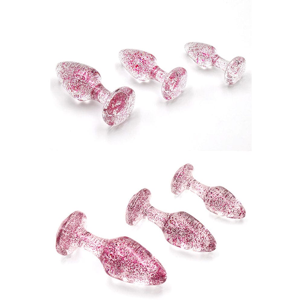 Adam & Eve Glitter Gem 3-Piece Butt Plug Set - Adam & Eve