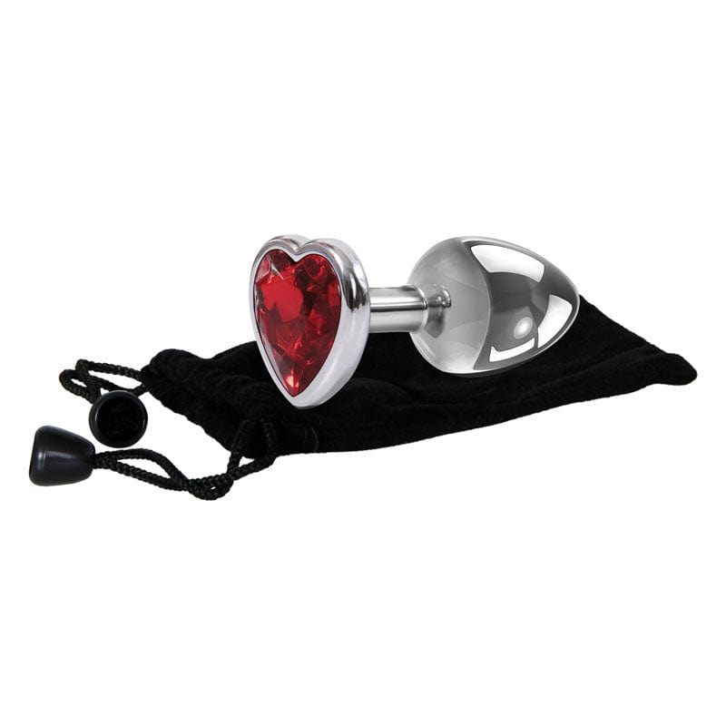 Adam & Eve Red Heart Gen Anal Plug - Large Adam & Eve
