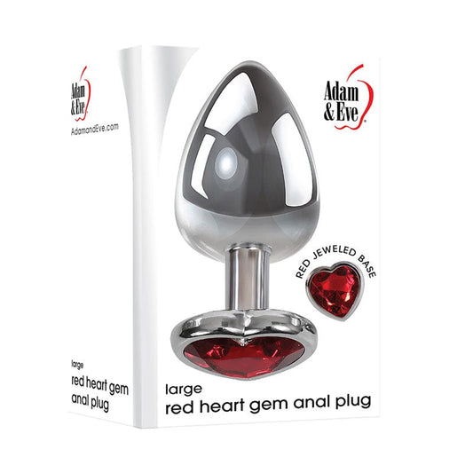 Adam & Eve Red Heart Gen Anal Plug - Large Adam & Eve