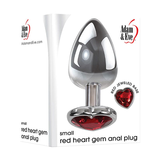 Adam & Eve Red Heart Gen Anal Plug - Small Adam & Eve