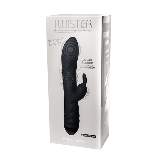 ADRIEN LASTIC TWISTER BLACK Vibrant Vibes Australia - Quality Sex Toys - Great Prices