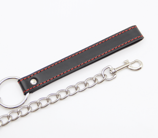 B-LEA02 - Black/Red - Love in Leather