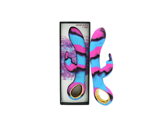 Colourful Camo Dini Vibrator Blue (Heating) Vibrant Vibes Australia - Quality Sex Toys - Great Prices
