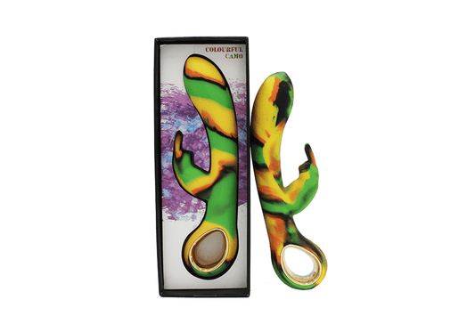 Colourful Camo Dini Vibrator Green (Heating) Vibrant Vibes Australia - Quality Sex Toys - Great Prices