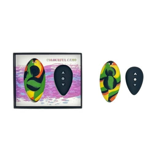 Colourful Camo Remote Control Panty Vibe Yellow Vibrant Vibes Australia - Quality Sex Toys - Great Prices