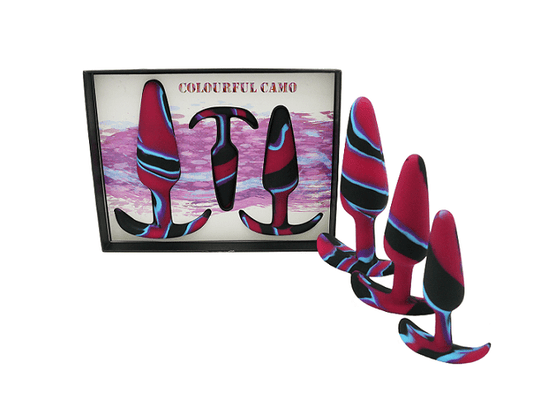 Colourful Camo SAIL Anal Kit Blue Vibrant Vibes Australia - Quality Sex Toys - Great Prices