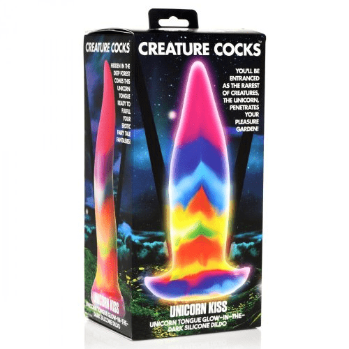 Creature Cock Unicorn Tongue Glow-in-the-Dark Silicone Dildo Vibrant Vibes Australia - Quality Sex Toys - Great Prices