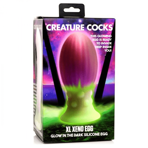 Creature Cock XL Xeno Egg Glow in the Dark Silicone Egg Vibrant Vibes Australia - Quality Sex Toys - Great Prices