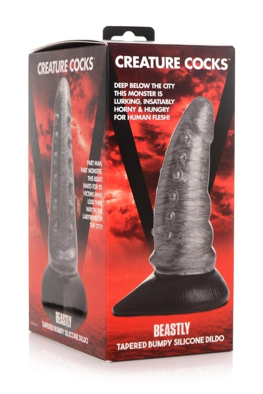 Creature Cocks Beastly Tapered Bumpy Silicone Dildo Vibrant Vibes Australia - Quality Sex Toys - Great Prices