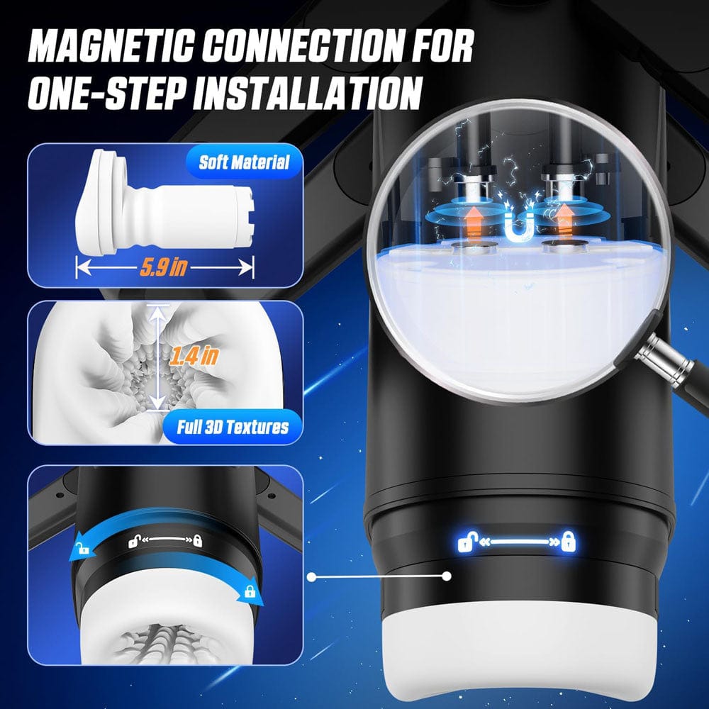 CyberSkin The Wing - USB Rechargeable Thrusting & Massaging Auto Masturbator with Heater