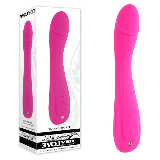 Evolved SUGAR RUSH - 21.6 cm USB Rechargeable Vibrator Pink