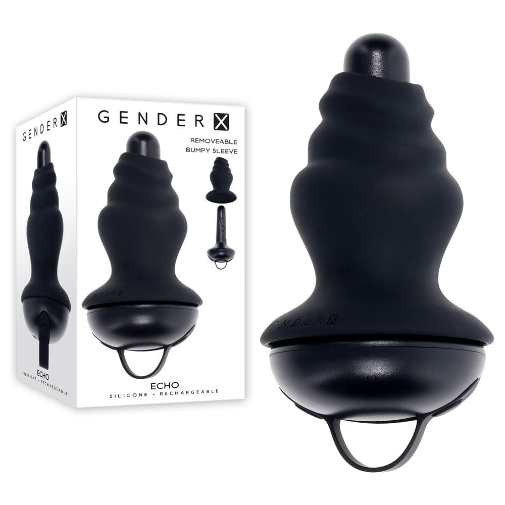 Gender X ECHO - 15.3 cm USB Rechargeable Butt Plug Black