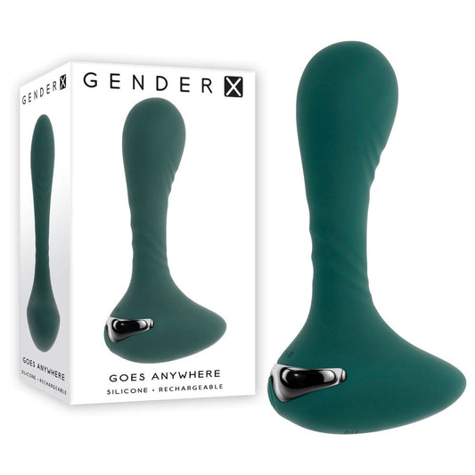 Gender X GOES ANYWHERE - 12.4 cm USB Rechargeable Vibrator Green