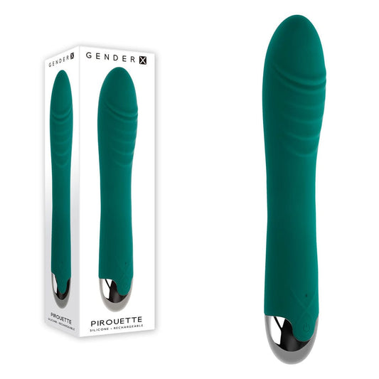 Gender X PIROUETTE - 20.6 cm USB Rechargeable Vibrator Green