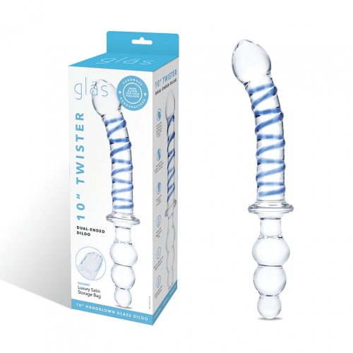 Glas 10" Twister Dual-Ended Dildo Vibrant Vibes Australia - Quality Sex Toys - Great Prices