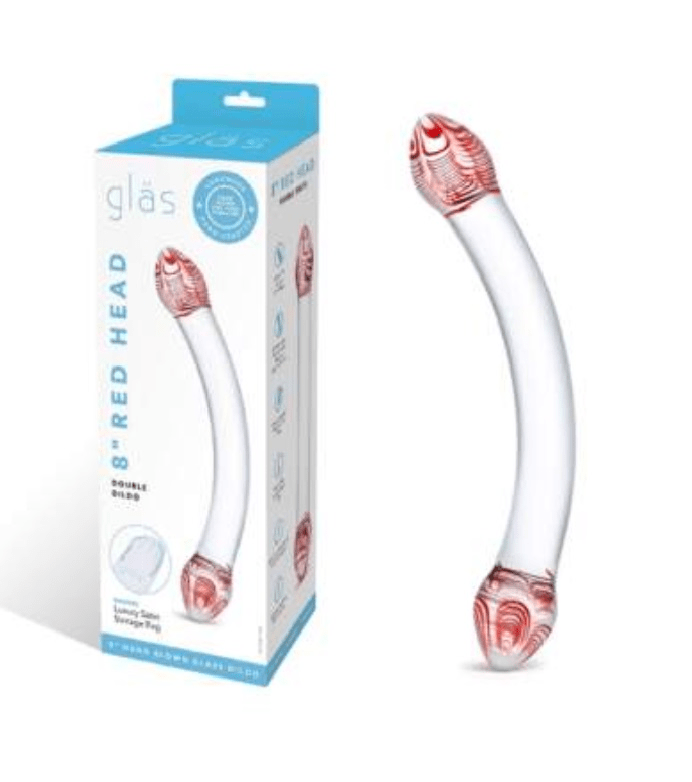 Glas Red Head Double Dildo Vibrant Vibes Australia - Quality Sex Toys - Great Prices