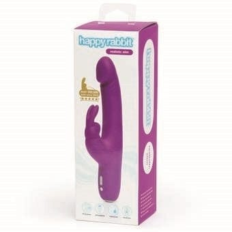 Happy Rabbit Slimline Realistic Rechargeable Rabbit Vibrator Purple Vibrant Vibes Australia - Quality Sex Toys - Great Prices