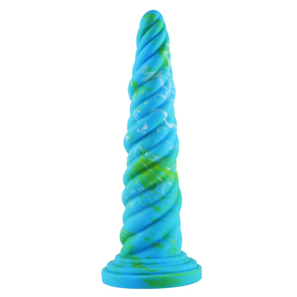 Hismith 10.12in Awl Shape Mixed Colors Silicone Dildo with Suction Cup Vibrant Vibes Australia - Quality Sex Toys - Great Prices
