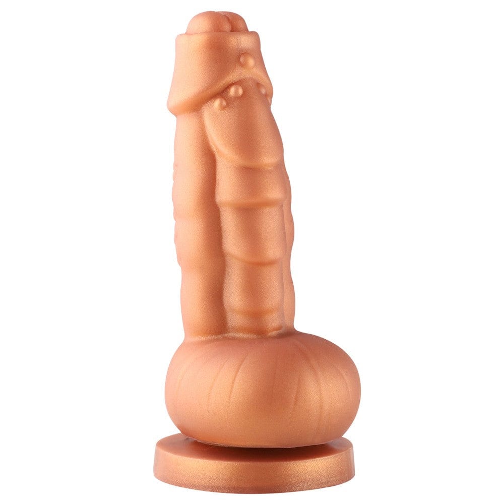 Hismith 8.1in Golden Squamule Silicone Dildo Vibrant Vibes Australia - Quality Sex Toys - Great Prices