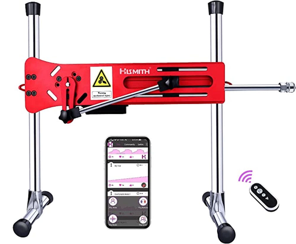 Hismith Premium Red APP Control with Wireless Remote Sex Machine Vibrant Vibes Australia - Quality Sex Toys - Great Prices