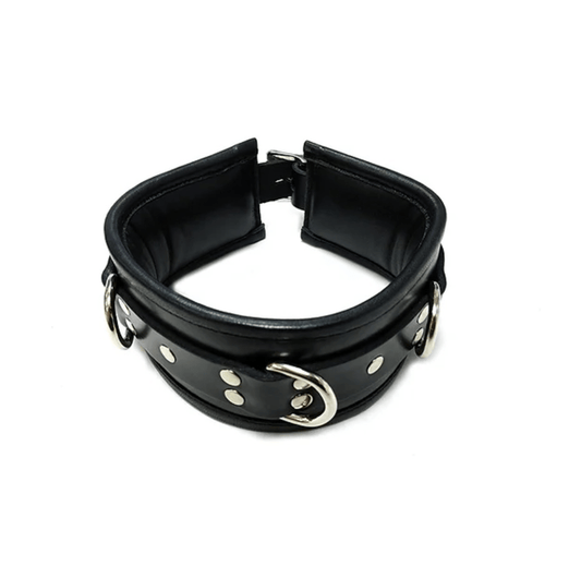 LEATHER COLLAR - BLACK