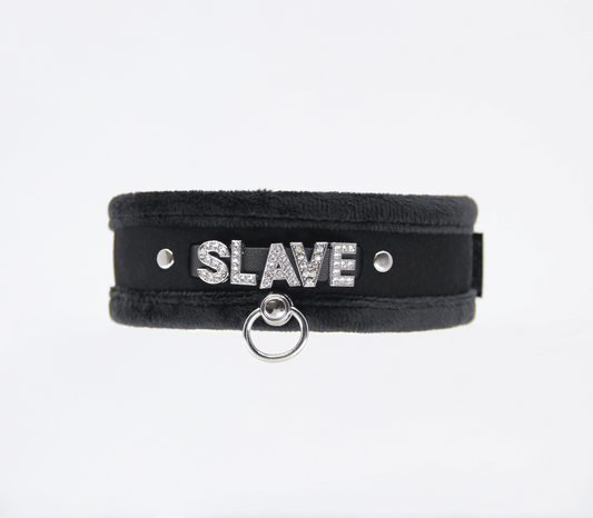 COL016B Collar - Black - Love in Leather