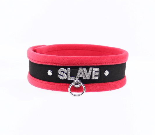 COL016B Collar  - Red - Love in Leather