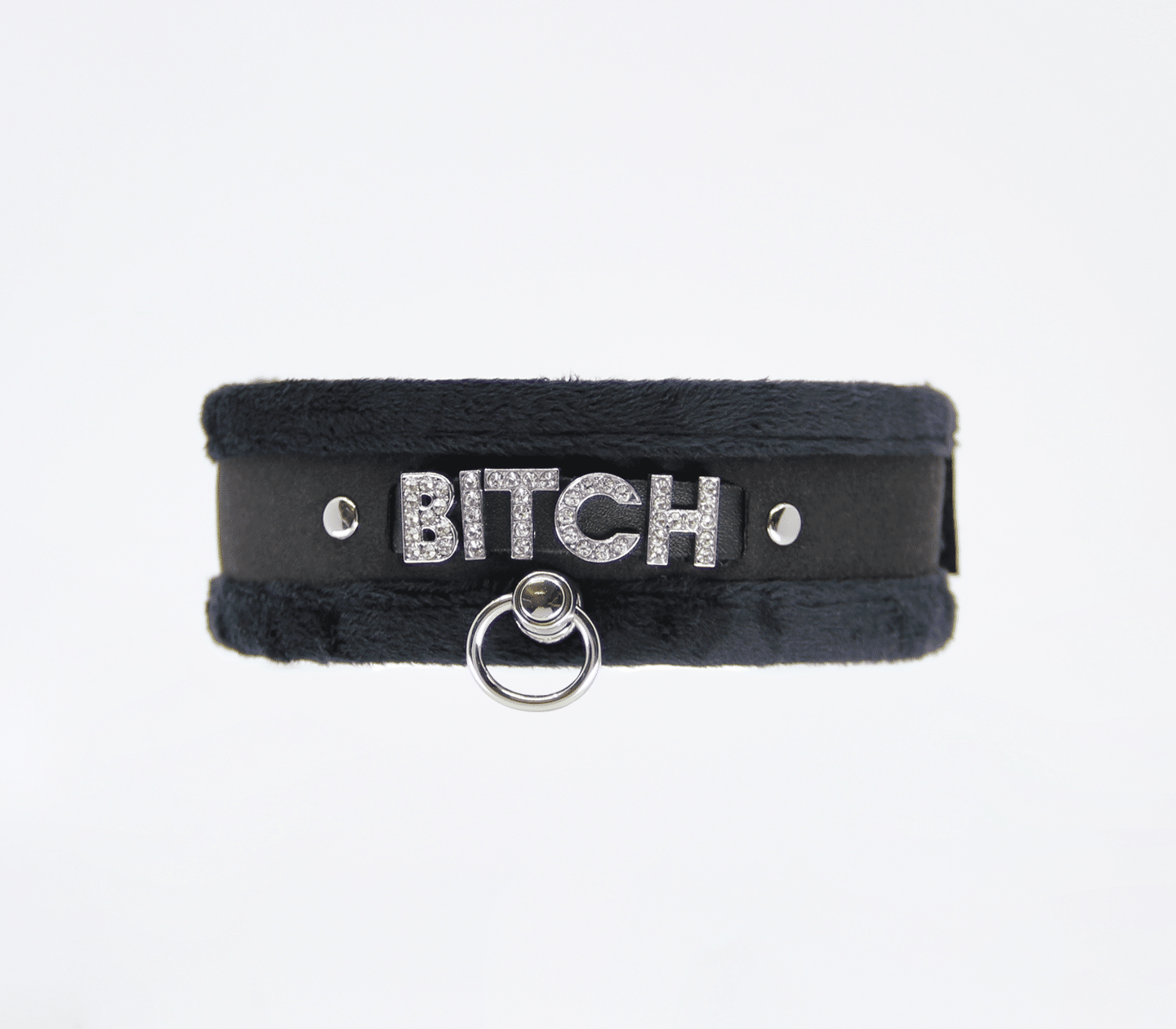 COL016D Collar- Black - Love in Leather