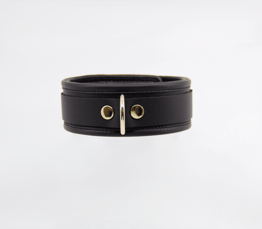 COL048 Collar - Gold - Love in Leather