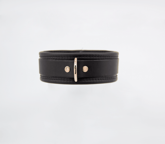COL048 Collar - Rose Gold - Love in Leather
