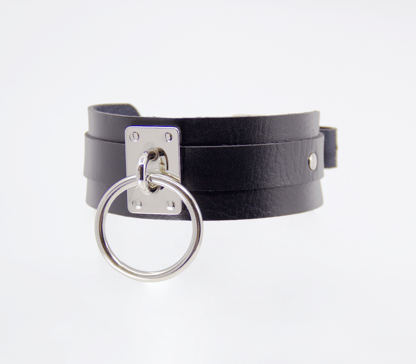 COL049 Collar - Silver - Love in Leather
