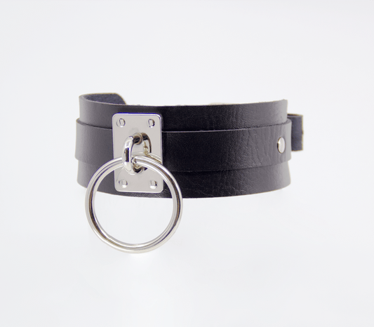 COL049 Collar - Silver - Love in Leather