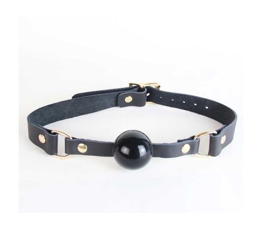 GAG048 Ball Gag - Gold - Love in Leather