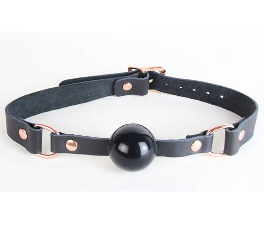GAG048 Ball Gag - Rose Gold - Love in Leather