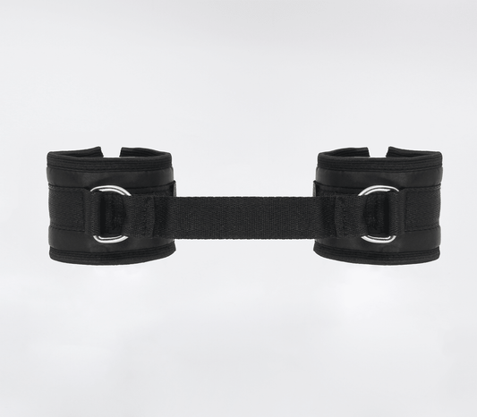 HAN036 Handcuffs - Black - Love in Leather