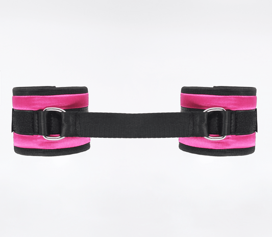 HAN036 Handcuffs - Pink - Love in Leather
