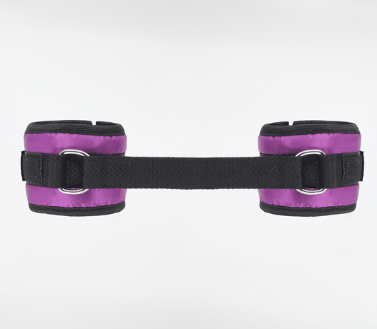 HAN036 Handcuffs - Purple - Love in Leather
