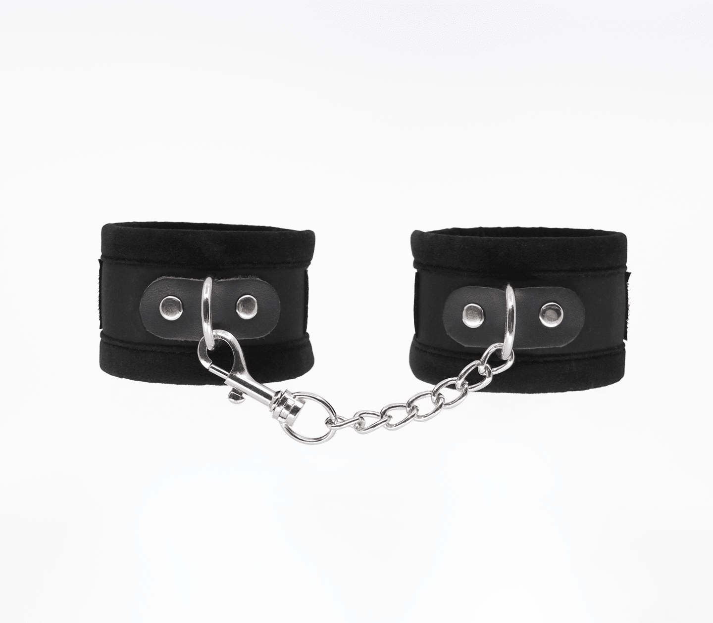 HAN038 Handcufs - Black - Love in Leather