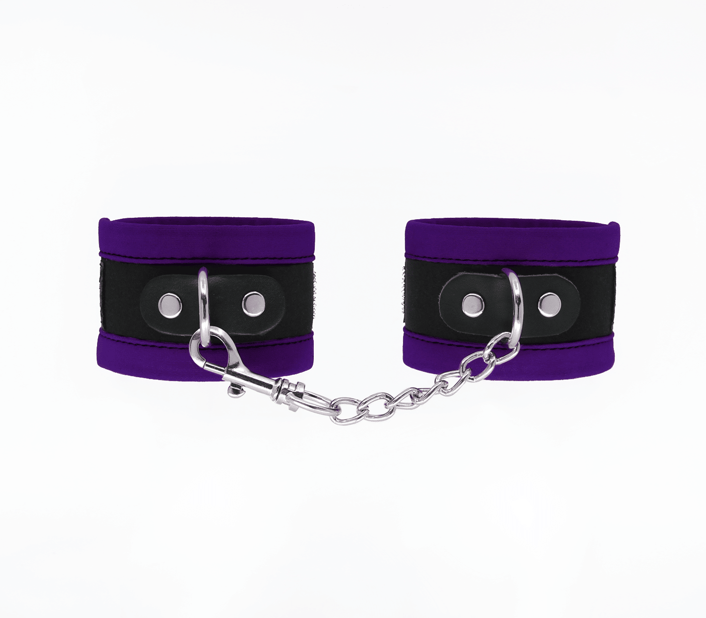 HAN038 Handcuffs - Purple - Love in Leather