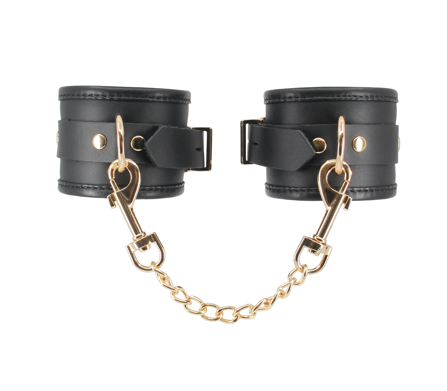 HAN048 Handcuffs - Gold - Love in Leather