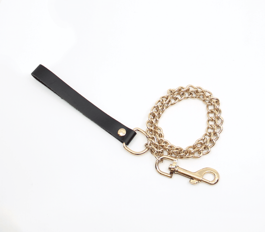 LEA048 Lead - Gold - Love in Leather