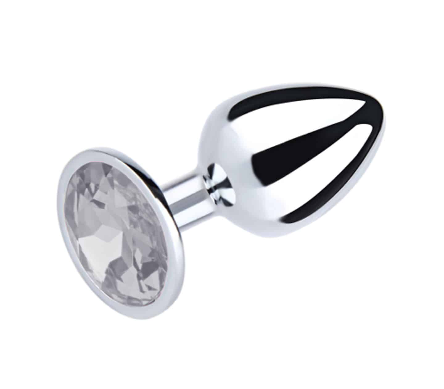 PLU001 - Clear - Silver Chrome - Small - Love in Leather