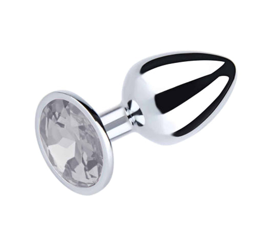 PLU001 - Clear - Silver Chrome - Medium - Love in Leather
