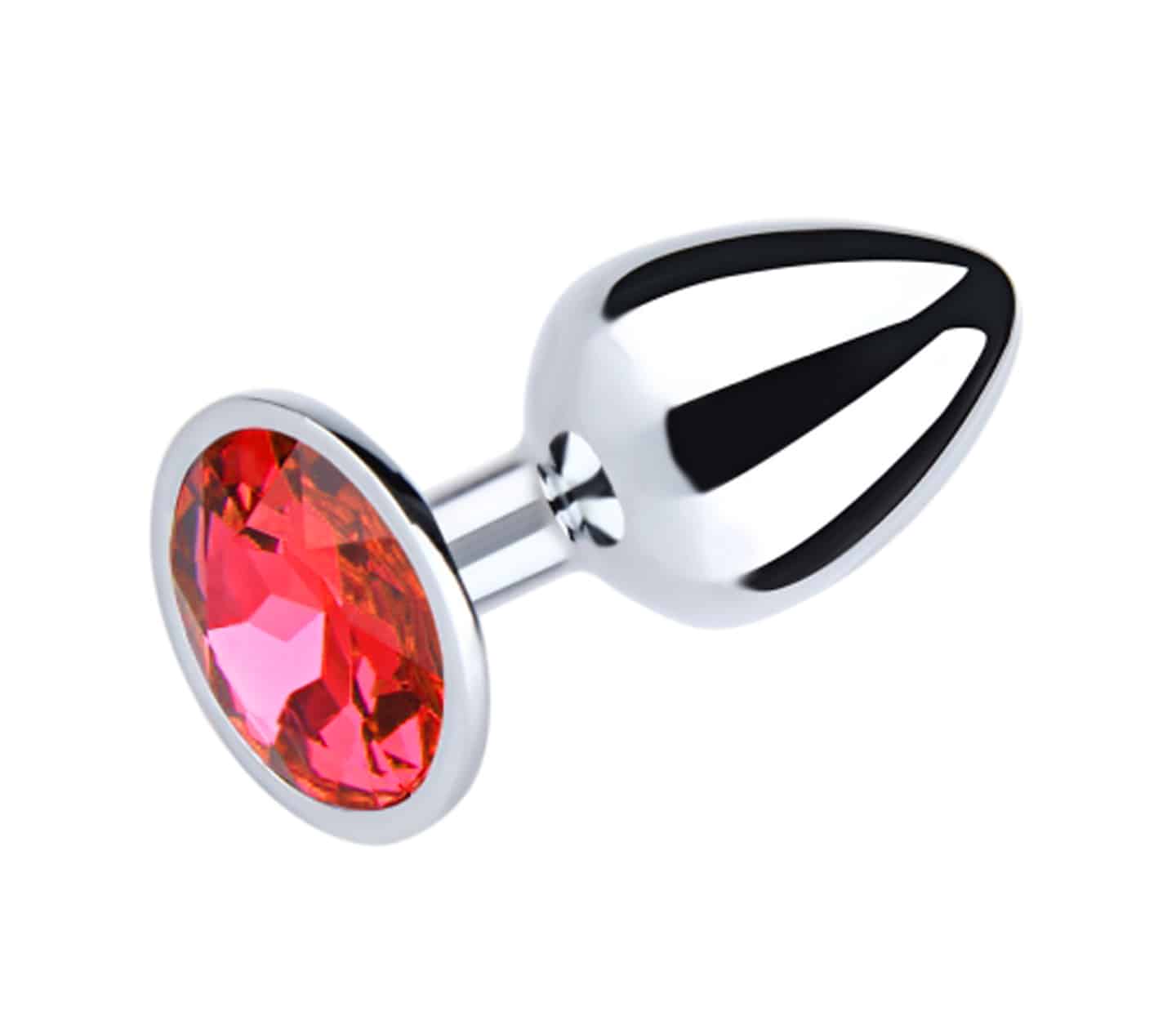 PLU001 - Red - Silver Chrome - Medium - Love in Leather